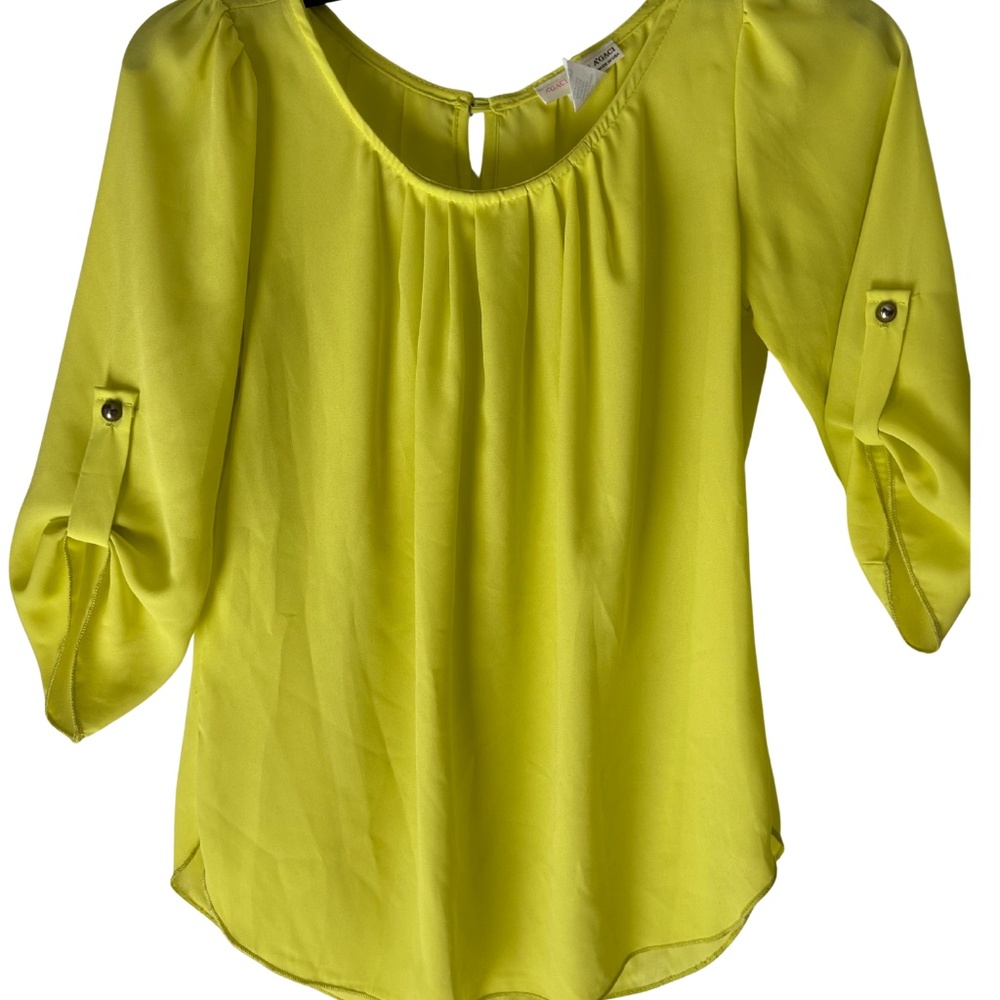 Lime Green Blouse – Dressy Top for Office or Casual Wear